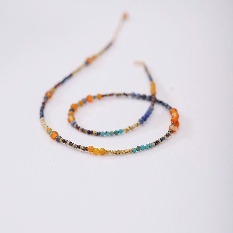 Autumn Mountain Yellow Jade & Turquoise Necklace product photo 1