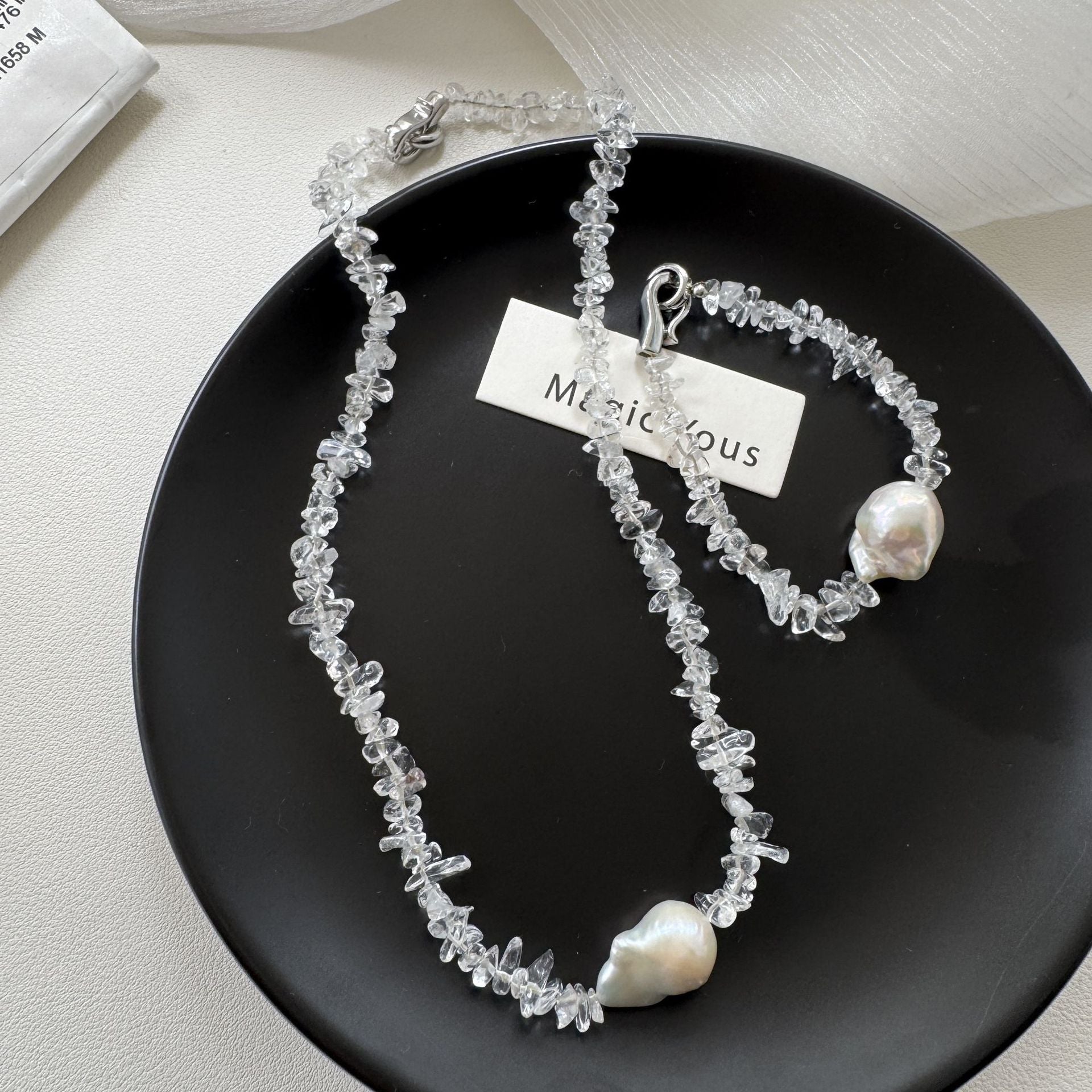 Baroque Pearl & Clear Quartz Harmony Necklace product image 3