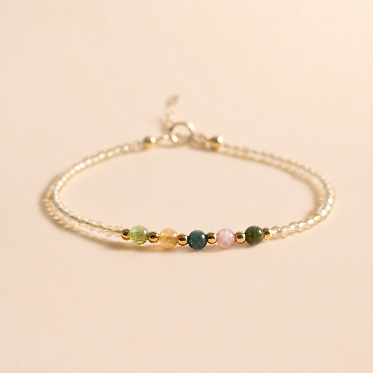 Citrine & Tourmaline Abundance Bracelet clean product photo